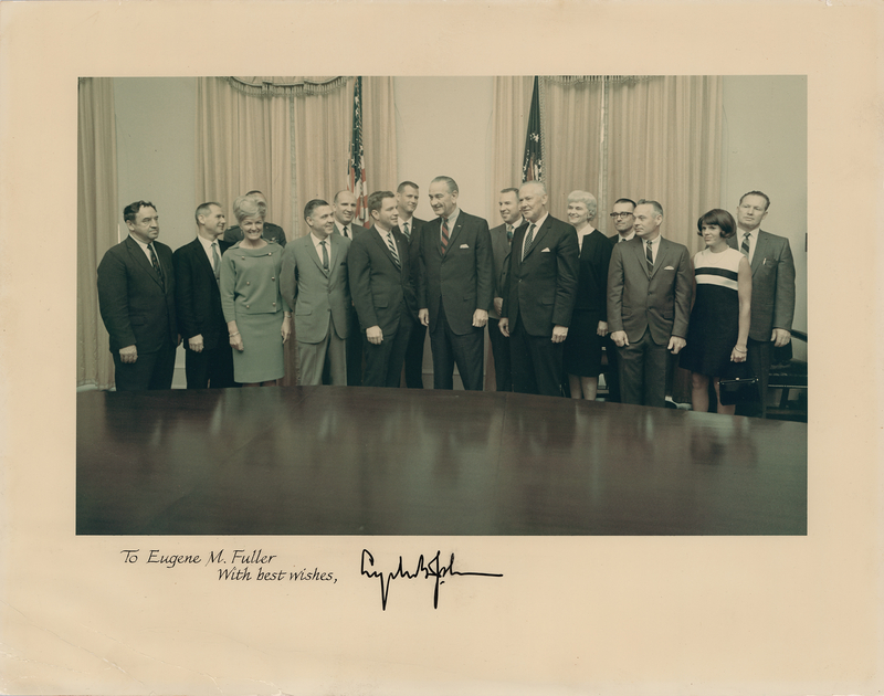 Lot 126 Lyndon B. Johnson Oversized Signed Photograph