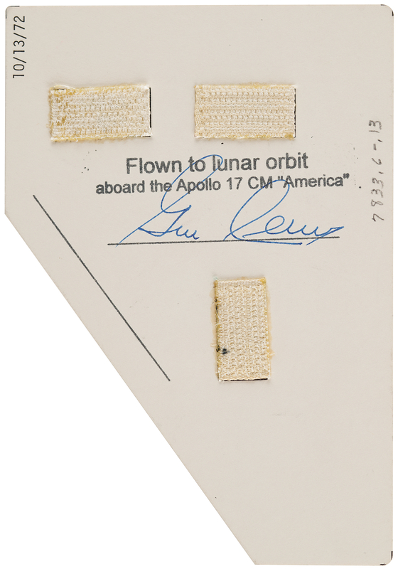 Lot 515 Apollo 17 Flown Command Module Cue Card Signed and Flight-Certified by CDR Gene Cernan