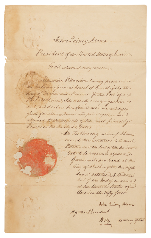 Lot 77 John Quincy Adams and Henry Clay Document Signed