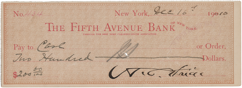 Lot 370 Henry Clay Frick Signed Check
