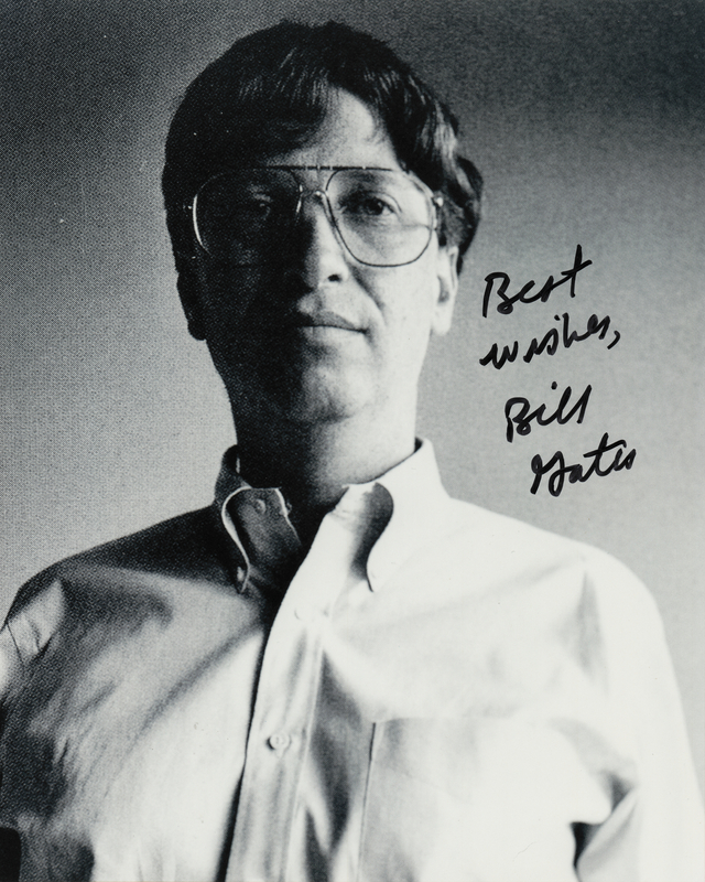 Lot 371 Bill Gates Signed Photograph