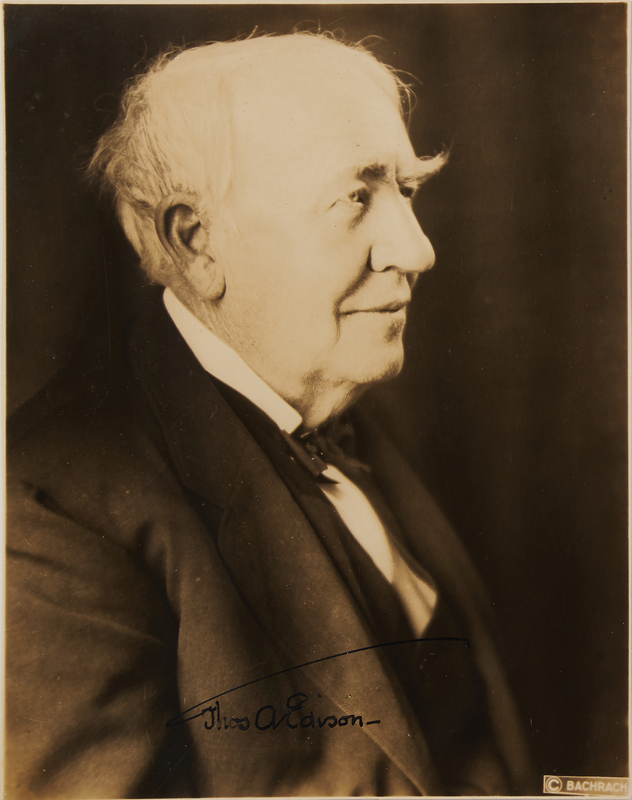 Lot 307 Thomas Edison Signed Photograph