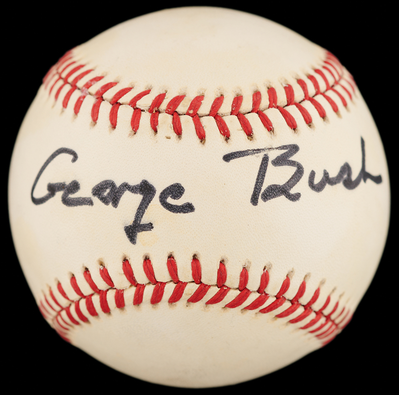 Lot 81 George Bush Signed Baseball