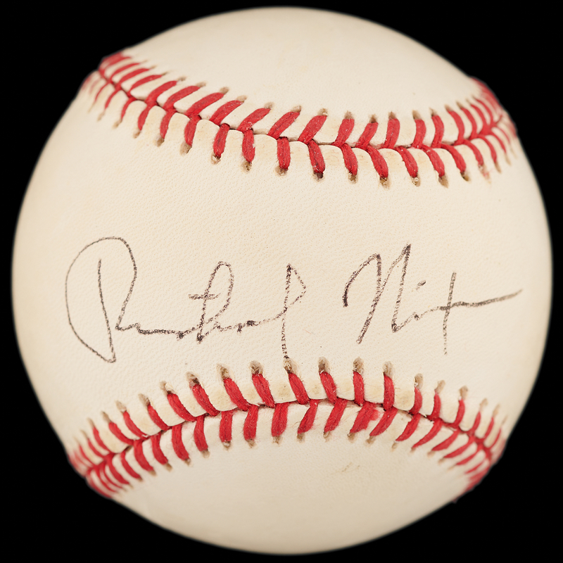 Lot 162 Richard Nixon Signed Baseball