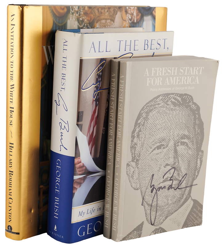 Lot 98 Bill Clinton, George Bush, and George W. Bush (3) Signed Books