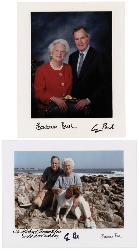 Lot 84 George and Barbara Bush (5) Signed Photographs