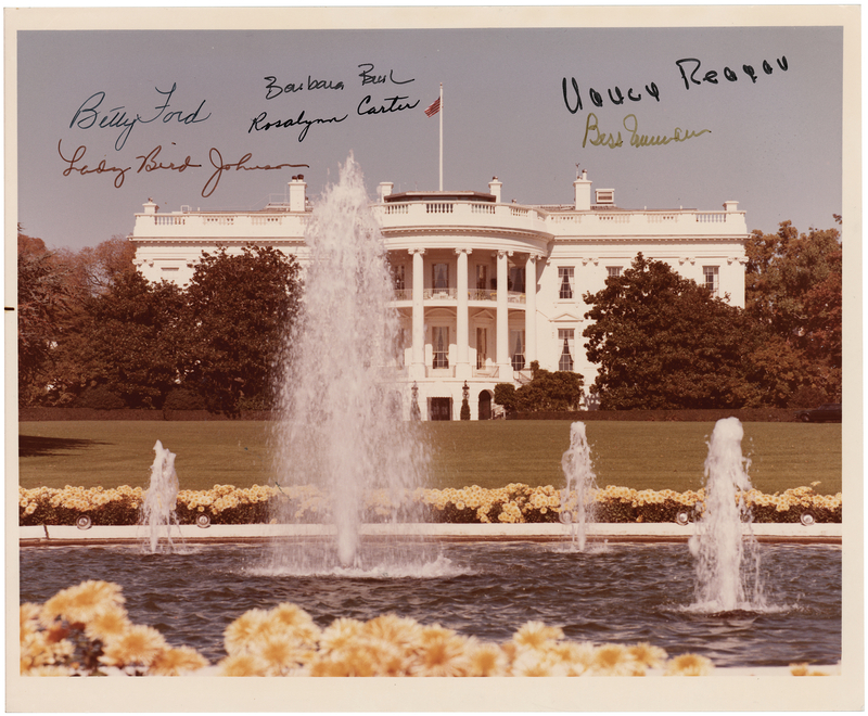 Lot 103 First Ladies (6) Signed Photograph - Truman, Johnson, Ford, Carter, Reagan, and Bush