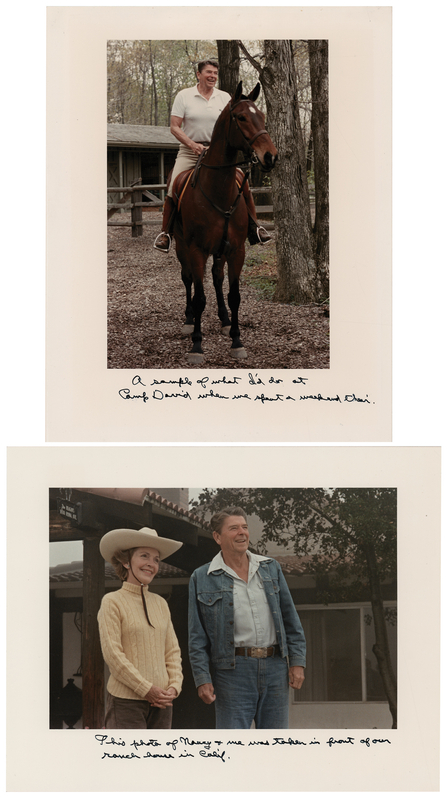 Lot 185 Ronald Reagan (2) Hand-Annotated Photographs