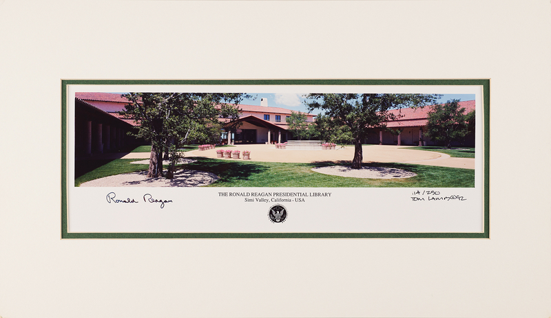 Lot 186 Ronald Reagan Signed Panoramic Photograph (Ltd. Ed. #14/250)