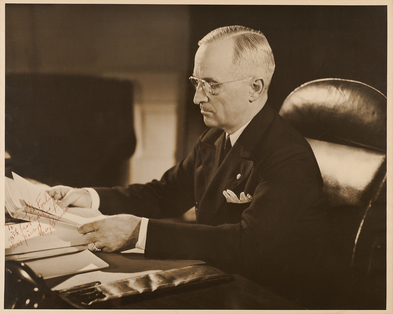 Lot 206 Harry S. Truman Oversized Signed Photograph