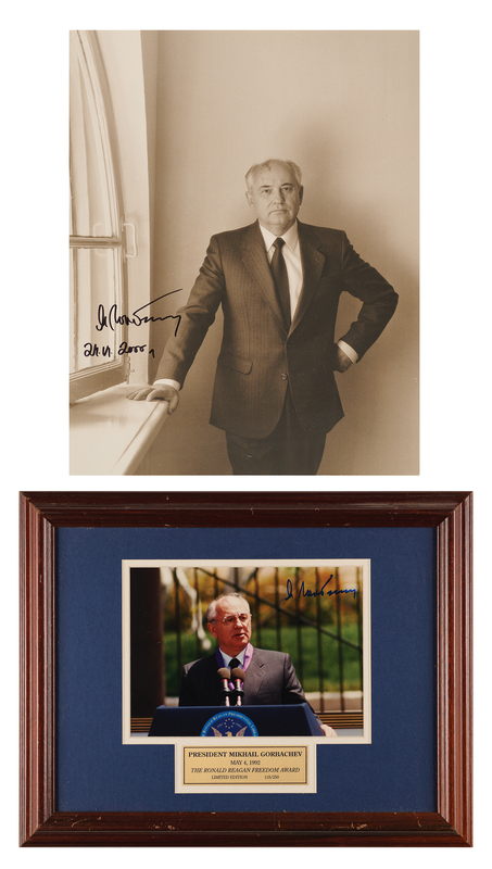 Lot 374 Mikhail Gorbachev (2) Signed Photographs