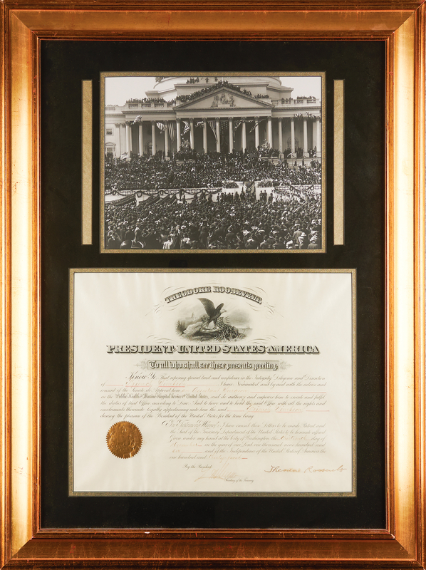 Lot 44 Theodore Roosevelt Document Signed as President, Appointing an Assistant Surgeon