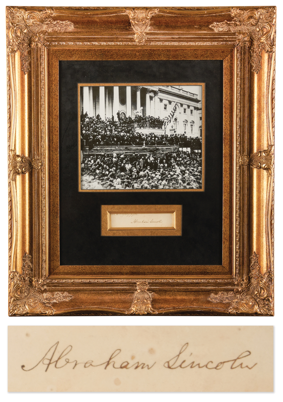 Lot 32 Abraham Lincoln Signature as President