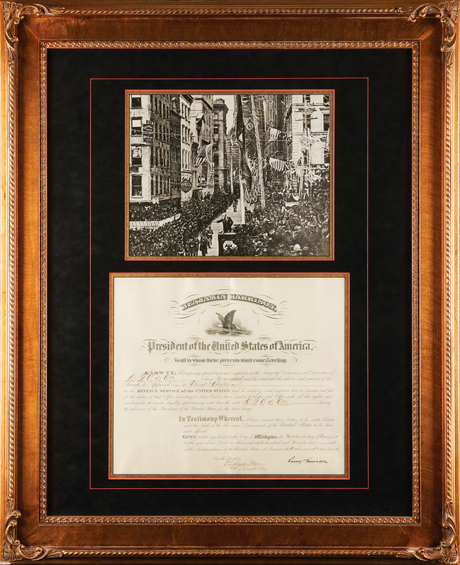 Lot 40 Benjamin Harrison Document Signed as President