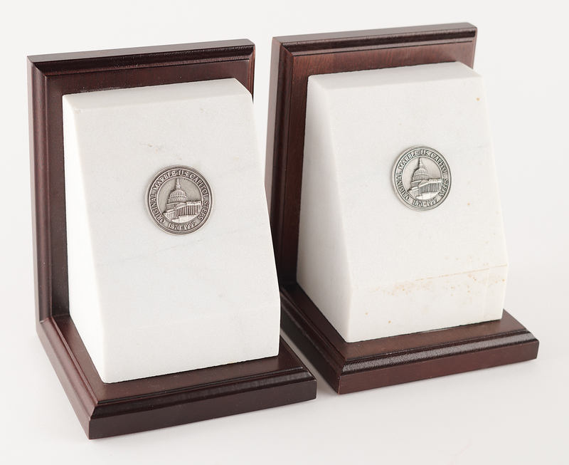 Lot 426 United States Capitol (2) Marble Bookends