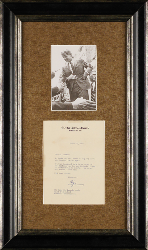 Lot 385 Robert F. Kennedy Typed Letter Signed
