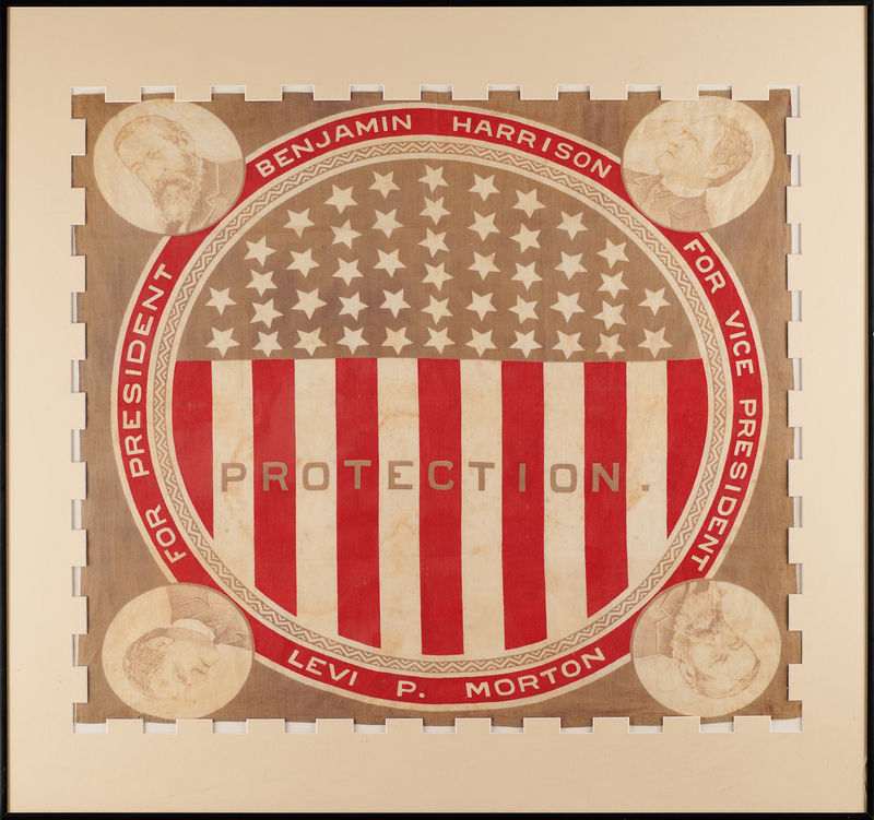 Lot 115 Benjamin Harrison Presidential Campaign Bandana (c. 1888)