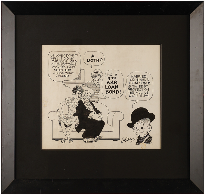 Lot 574 Frank Willard Original 'Moon Mullins' Publicity Artwork
