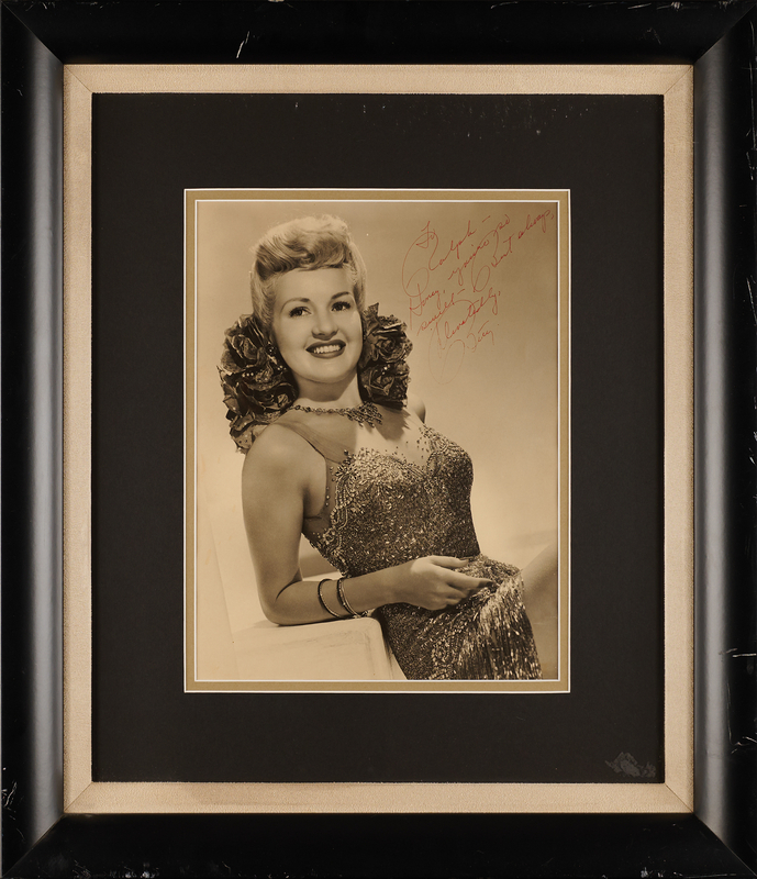 Lot 765 Betty Grable Oversized Signed Photograph