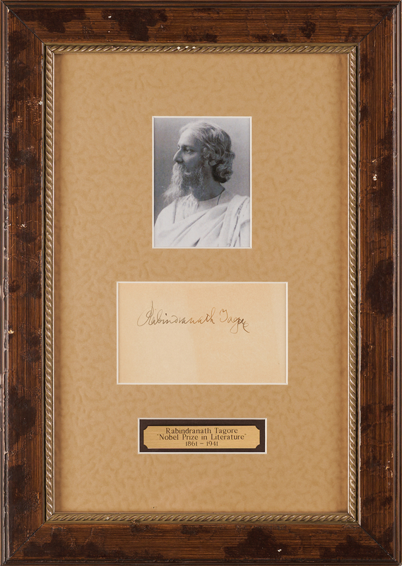 Lot 603 Rabindranath Tagore Signature