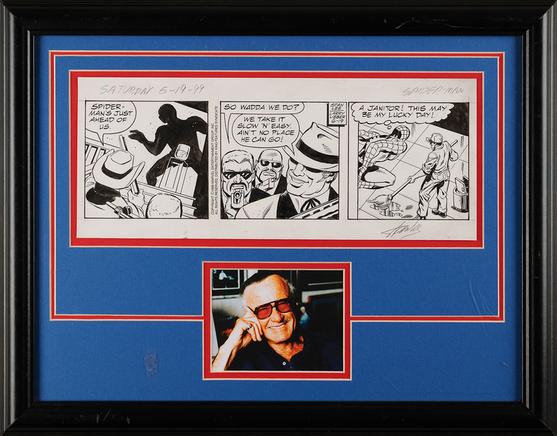 Lot 571 Stan Lee Signed Original Spider-Man Daily Comic Strip