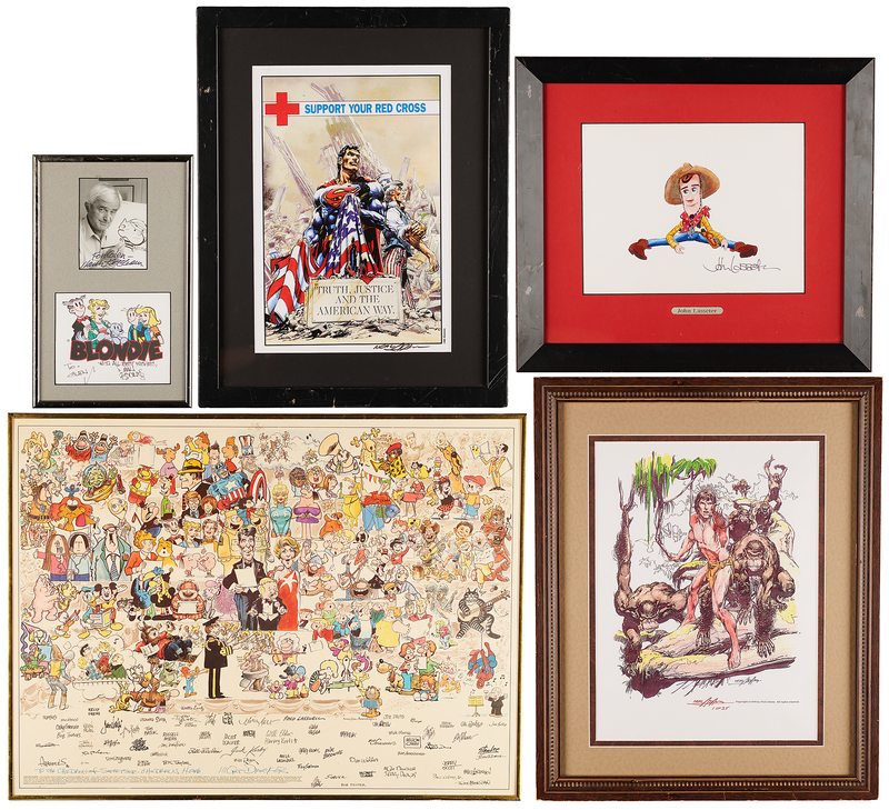 Lot 568 Cartoonists and Animators (6) Signed Items