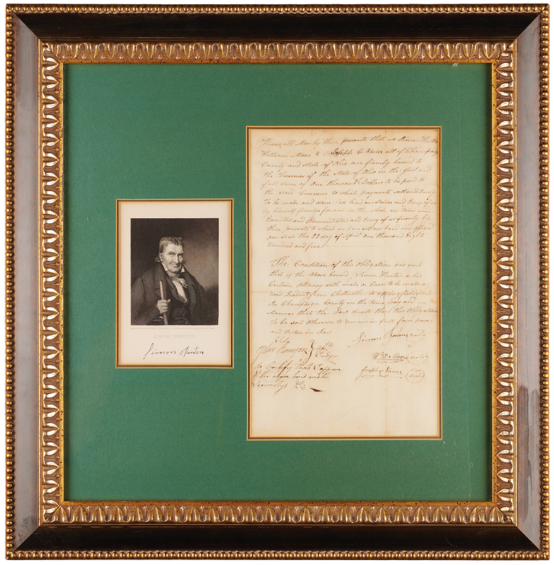 Lot 387 Simon Kenton Document Signed