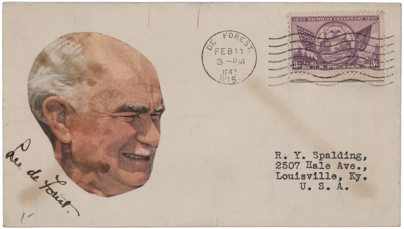 Lot 365 Lee De Forest Signed Cover