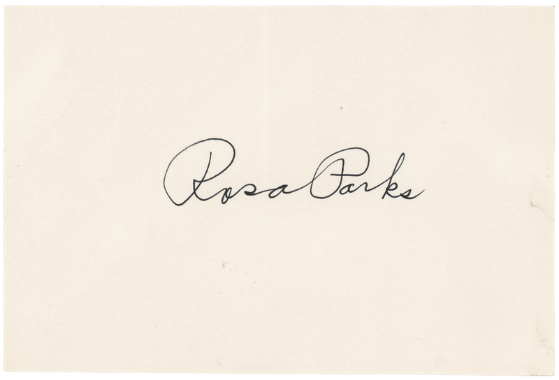 Lot 410 Rosa Parks Signature