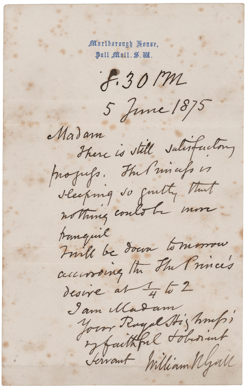 Lot 383 Jack the Ripper: William W. Gull Autograph Letter Signed