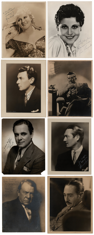 Lot 749 Classic Actors and Actresses (8) Signed Oversized Photographs