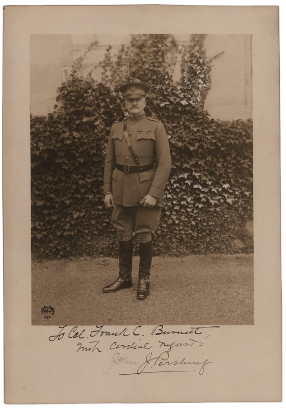 Lot 496 John J. Pershing Signed Photograph to a World War I Veteran