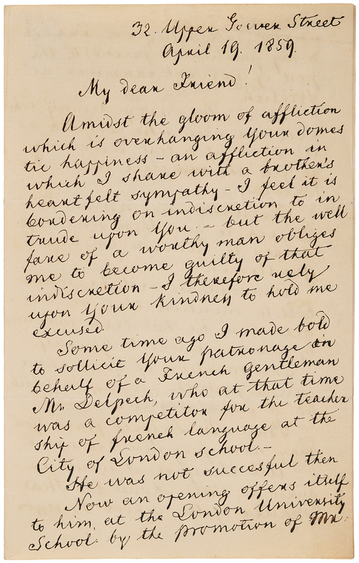 Lot 394 Lajos Kossuth Autograph Letter Signed