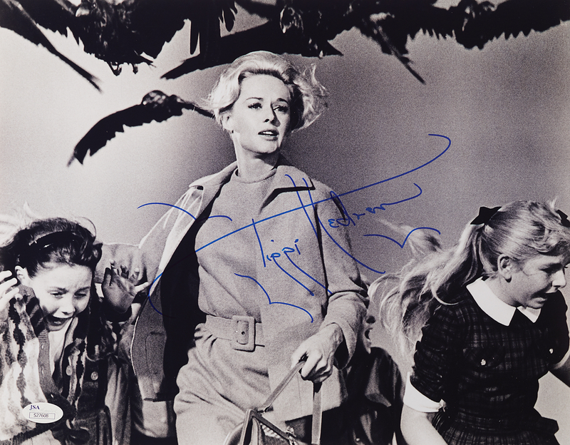 Lot 756 The Birds: Alfred Hitchcock and Tippi Hedren (2) Signed Items - Sketch and Photograph