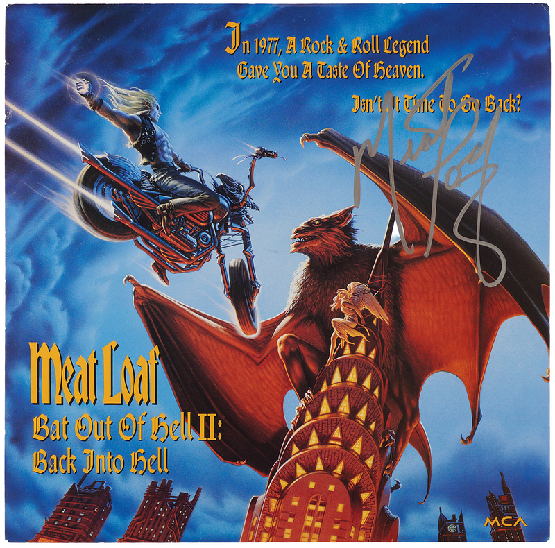 Lot 669 Meat Loaf Signed Album Flat - Bat Out of Hell II: Back into Hell