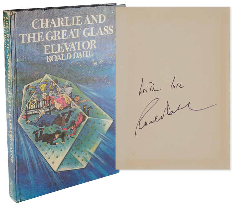 Lot 591 Roald Dahl Signed Book - Charlie and the Great Glass Elevator