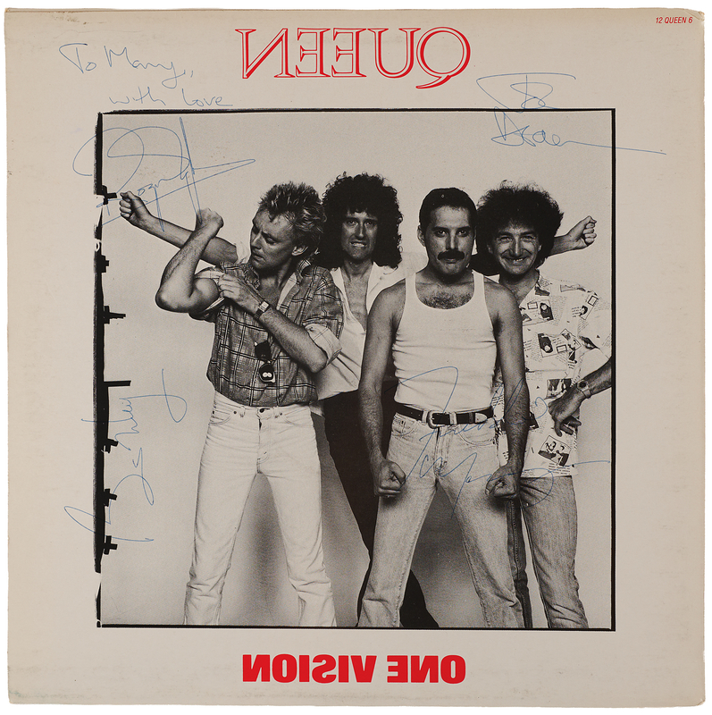Lot 619 Queen Signed 'One Vision' Single Album