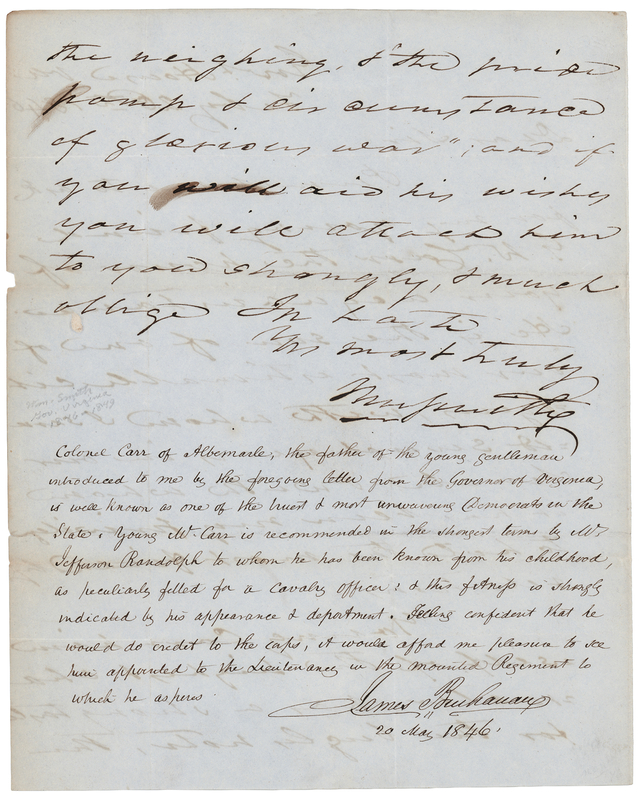 Lot 80 James Buchanan Autograph Letter Signed as Secretary of State