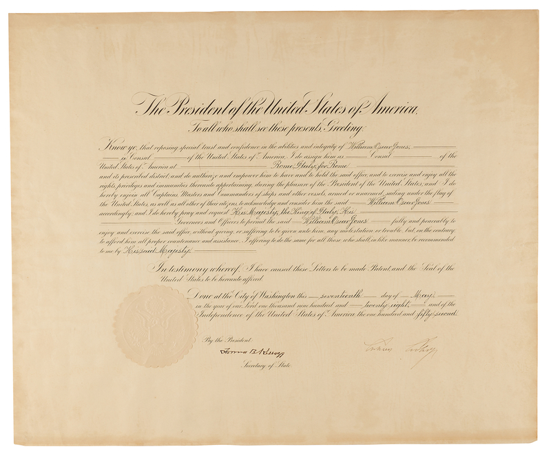 Lot 99 Calvin Coolidge Document Signed as President