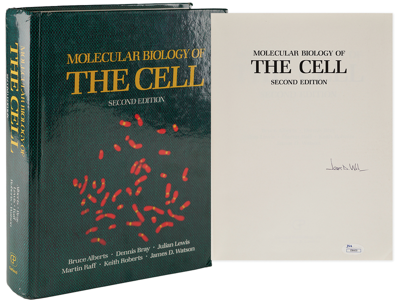 Lot 434 James D. Watson Signed Book - Molecular Biology of the Cell