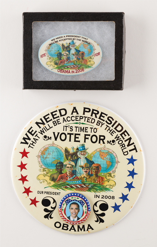 Lot 172 Barack Obama (2) 2008 Presidential Campaign Buttons (Ltd. Ed. of 24 Issued)
