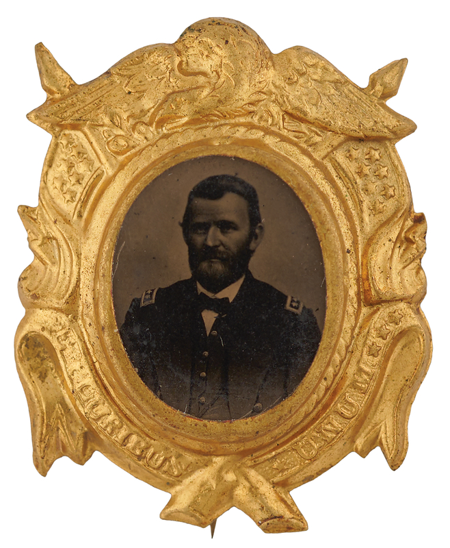 Lot 112 U. S. Grant Original Pinback Ferrotype (ca. 1868)