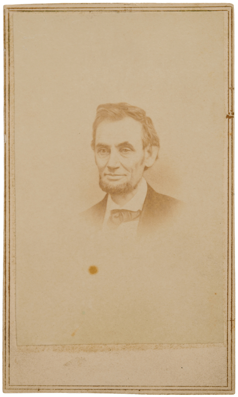 Lot 145 Abraham Lincoln Carte-de-Visite Photograph