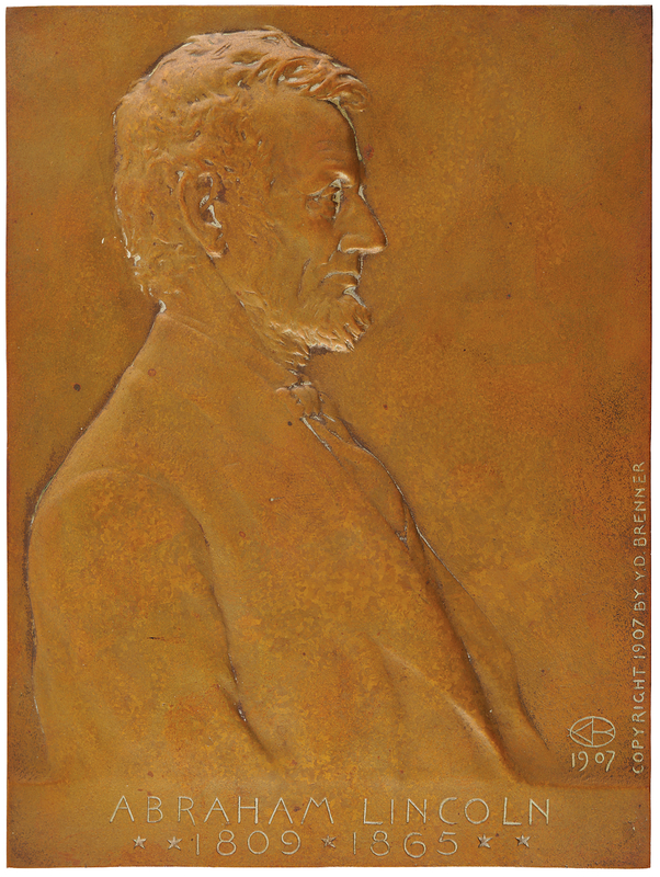 Lot 146 Abraham Lincoln: Victor D. Brenner Plaque (1907)