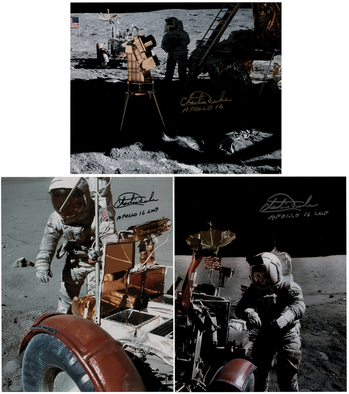 Lot 529 Charlie Duke (3) Signed Photographs