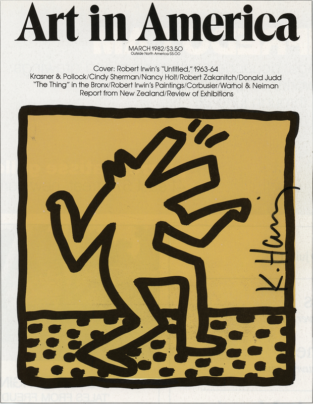 Lot 552 Keith Haring Signed 'Art in America' Advertisement