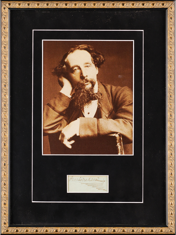 Lot 592 Charles Dickens Signature