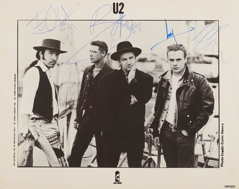 Lot 637 U2 Signed Photograph