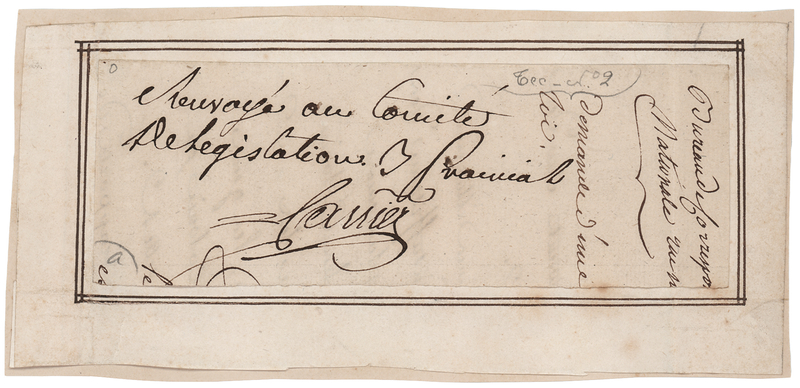 Lot 466 Jean-Baptiste Carrier Signature
