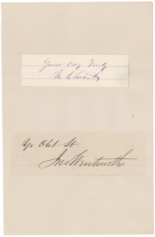 Lot 38 U. S. Grant Signature